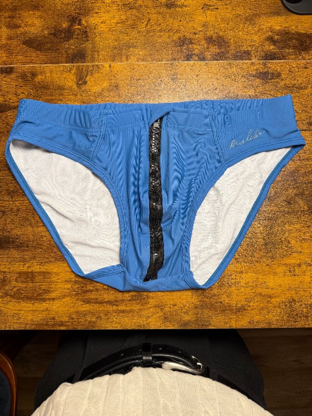 JJ Malibu: Unzip Me Swim Briefs - Blue